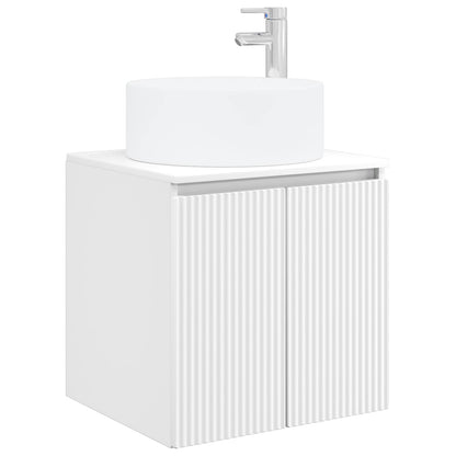 vidaXL Bathroom Cabinet Set 4 pcs White Engineered Wood 5