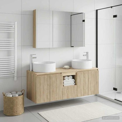 vidaXL Bathroom Cabinet Set 4 pcs Sonoma Oak Engineered Wood 4