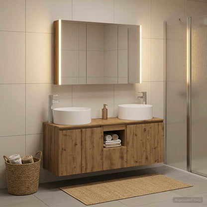 vidaXL Bathroom Cabinet Set 4 pcs Artisan Oak Engineered Wood 4