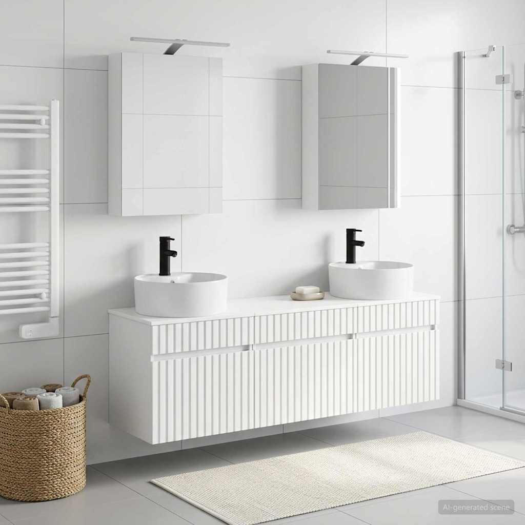 Bathroom Cabinet Set 5 pcs 50 x 14.5 x 70 cm White
