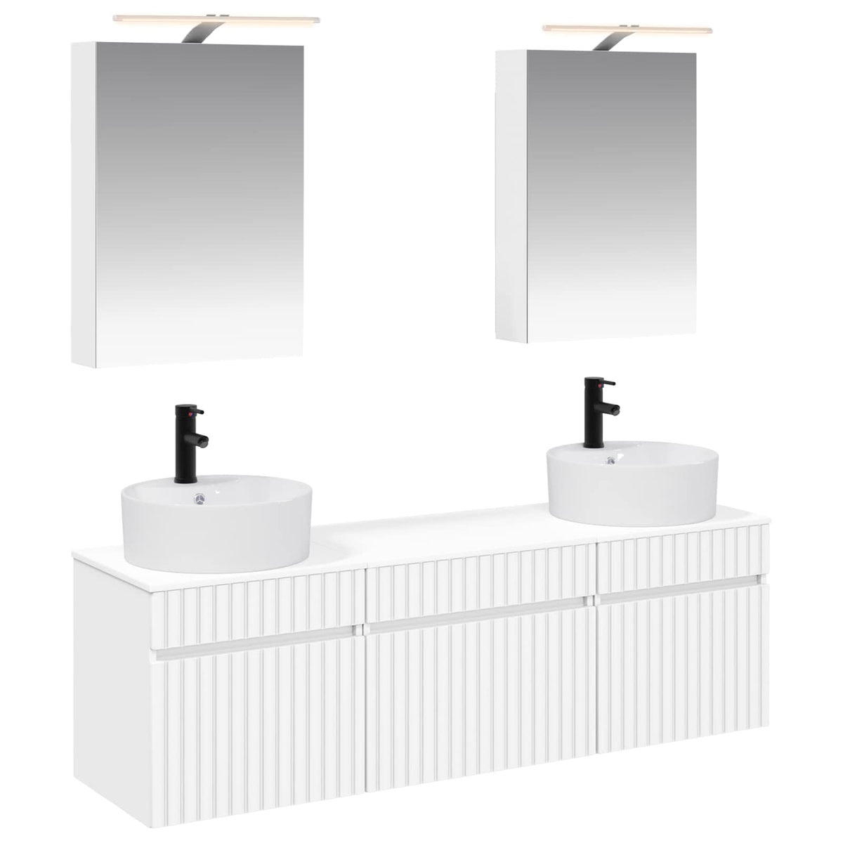 Bathroom Cabinet Set 5 pcs 50 x 14.5 x 70 cm White
