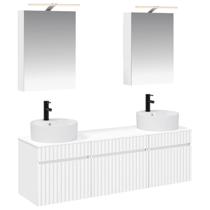 Bathroom Cabinet Set 5 pcs 50 x 14.5 x 70 cm White