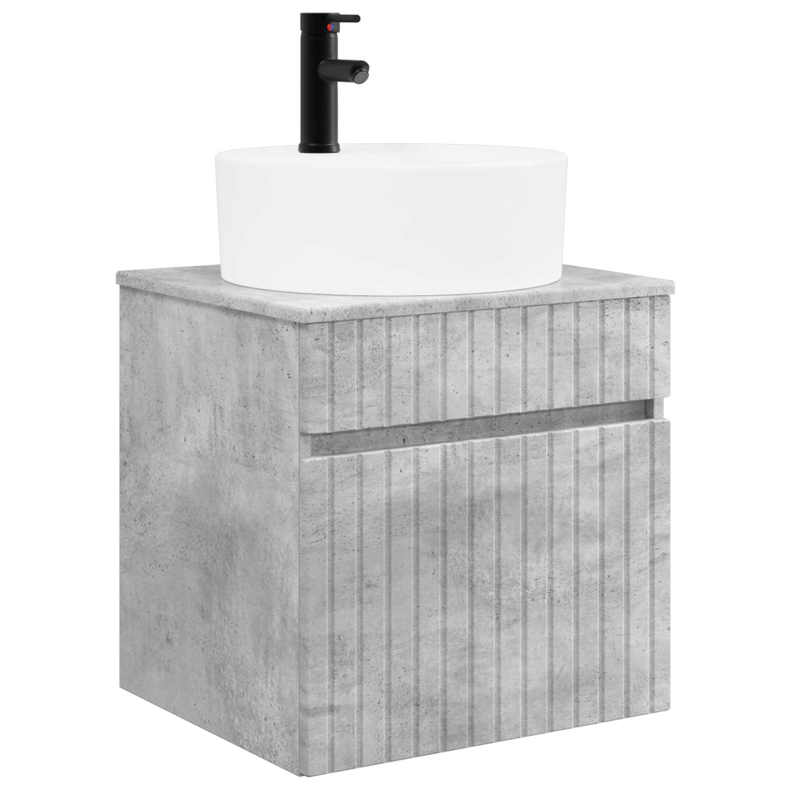 vidaXL Bathroom Cabinet Set 5 pcs Concrete Grey Engineered Wood 5