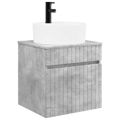 vidaXL Bathroom Cabinet Set 5 pcs Concrete Grey Engineered Wood 5
