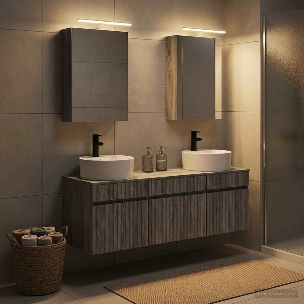 vidaXL Bathroom Cabinet Set 5 pcs Grey Sonoma Engineered Wood