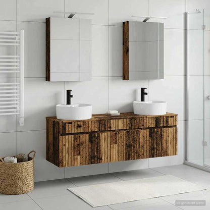 vidaXL Bathroom Cabinet Set 5 pcs Old Wood Engineered Wood 1