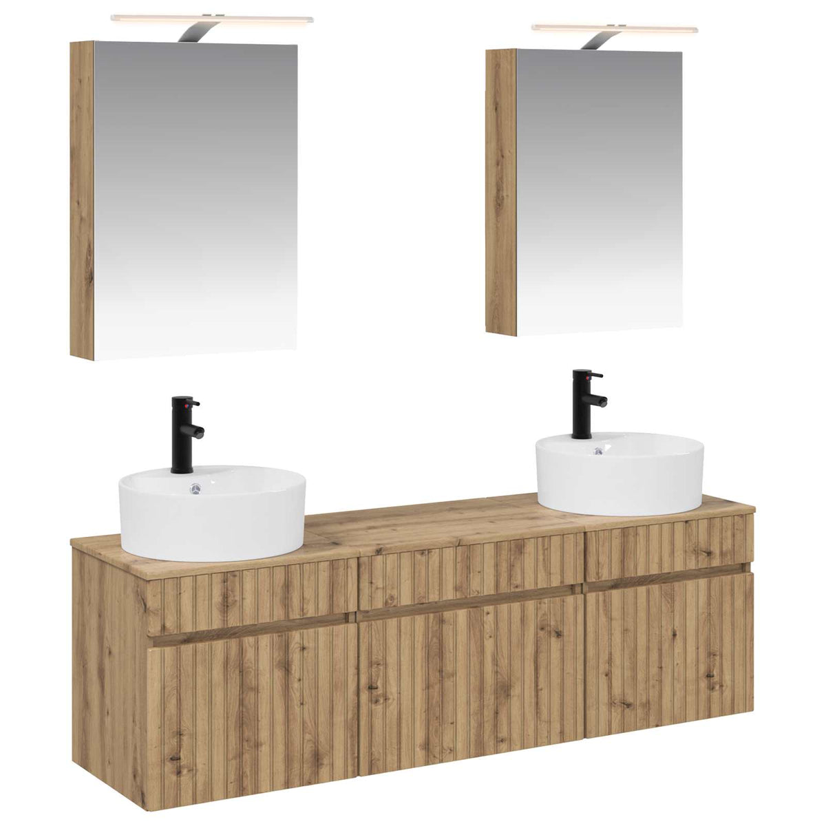 Bathroom Cabinet Set 5 pcs 50 x 14.5 x 70 cm Artisan oak