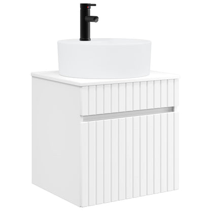 vidaXL Bathroom Cabinet Set 5 pcs White Engineered Wood 5