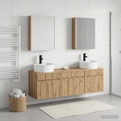 vidaXL Bathroom Cabinet Set 5 pcs Artisan Oak Engineered Wood 4