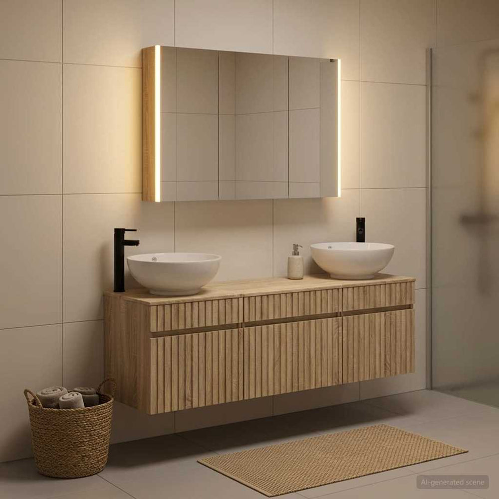 vidaXL Bathroom Cabinet Set 4 pcs Sonoma Oak Engineered Wood