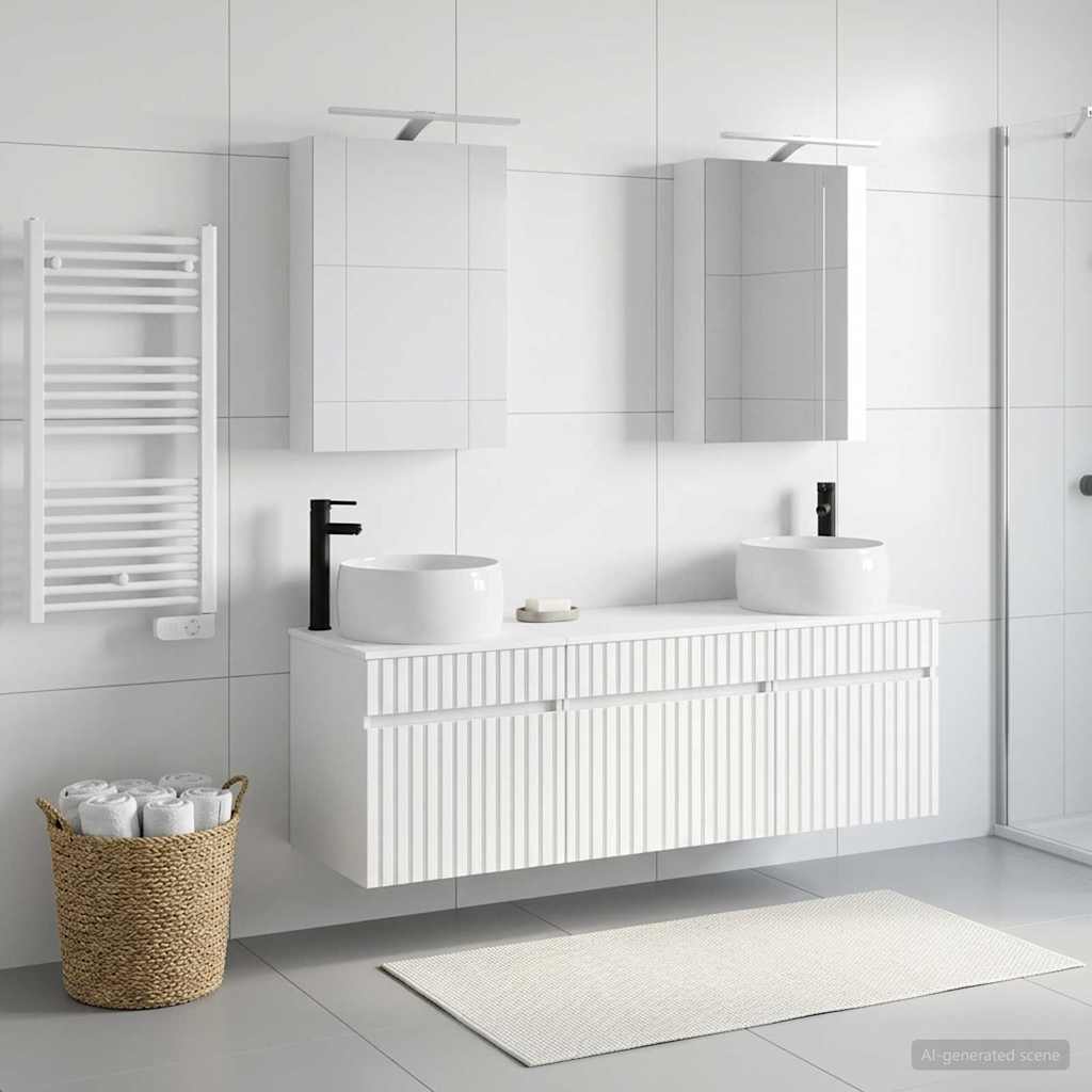 Bathroom Cabinet Set 5 pcs 50 x 14.5 x 70 cm White