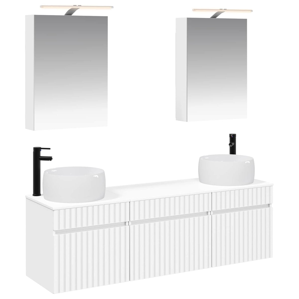 Bathroom Cabinet Set 5 pcs 50 x 14.5 x 70 cm White