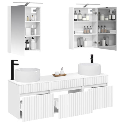 Bathroom Cabinet Set 5 pcs 50 x 14.5 x 70 cm White