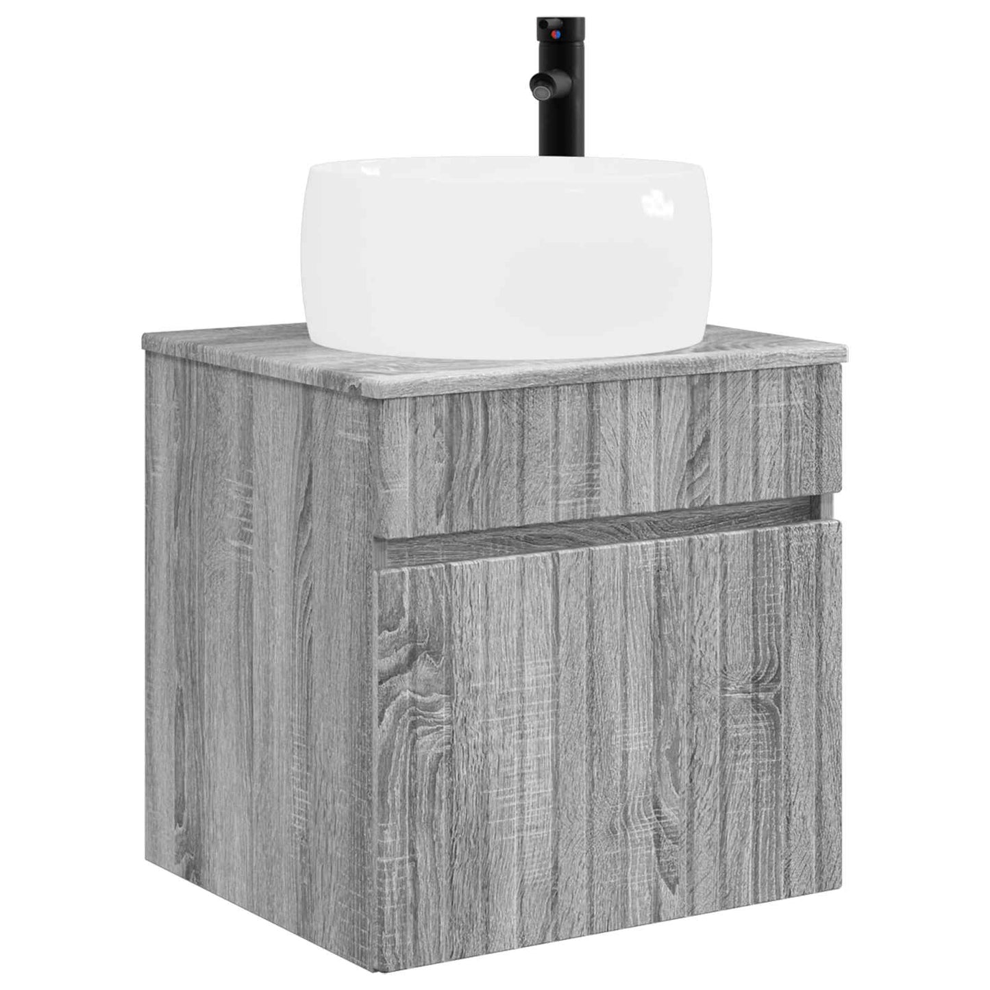 vidaXL Bathroom Cabinet Set 5 pcs Grey Sonoma Engineered Wood 5