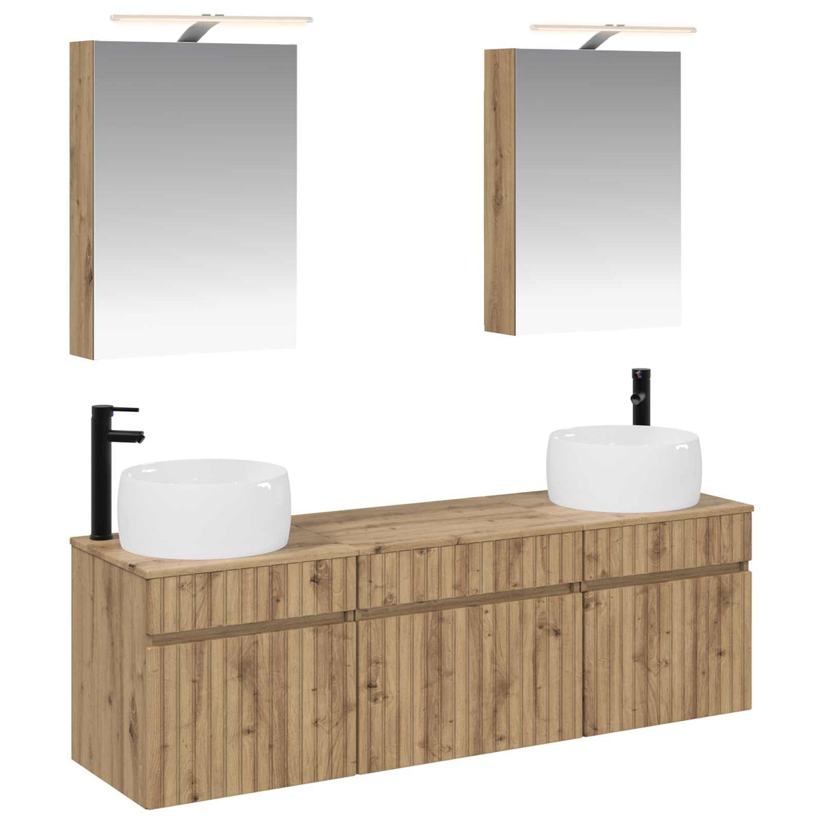 Bathroom Cabinet Set 5 pcs 50 x 14.5 x 70 cm Artisan oak