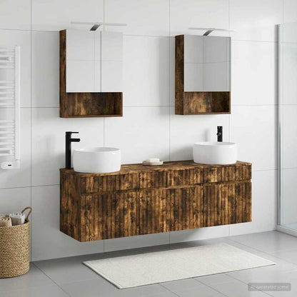 vidaXL Bathroom Cabinet Set 5 pcs Smoked Oak Engineered Wood 1