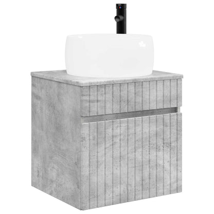 vidaXL Bathroom Cabinet Set 5 pcs Concrete Grey Engineered Wood 5