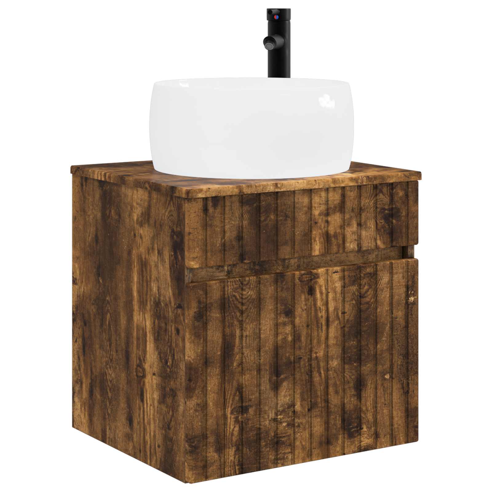 vidaXL Bathroom Cabinet Set 5 pcs Smoked Oak Engineered Wood 5