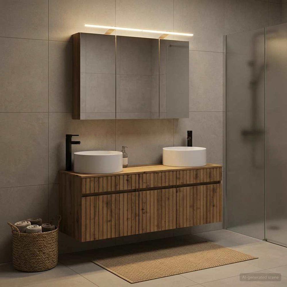 vidaXL Bathroom Cabinet Set 4 pcs 100 x 14.5 x 70 cm