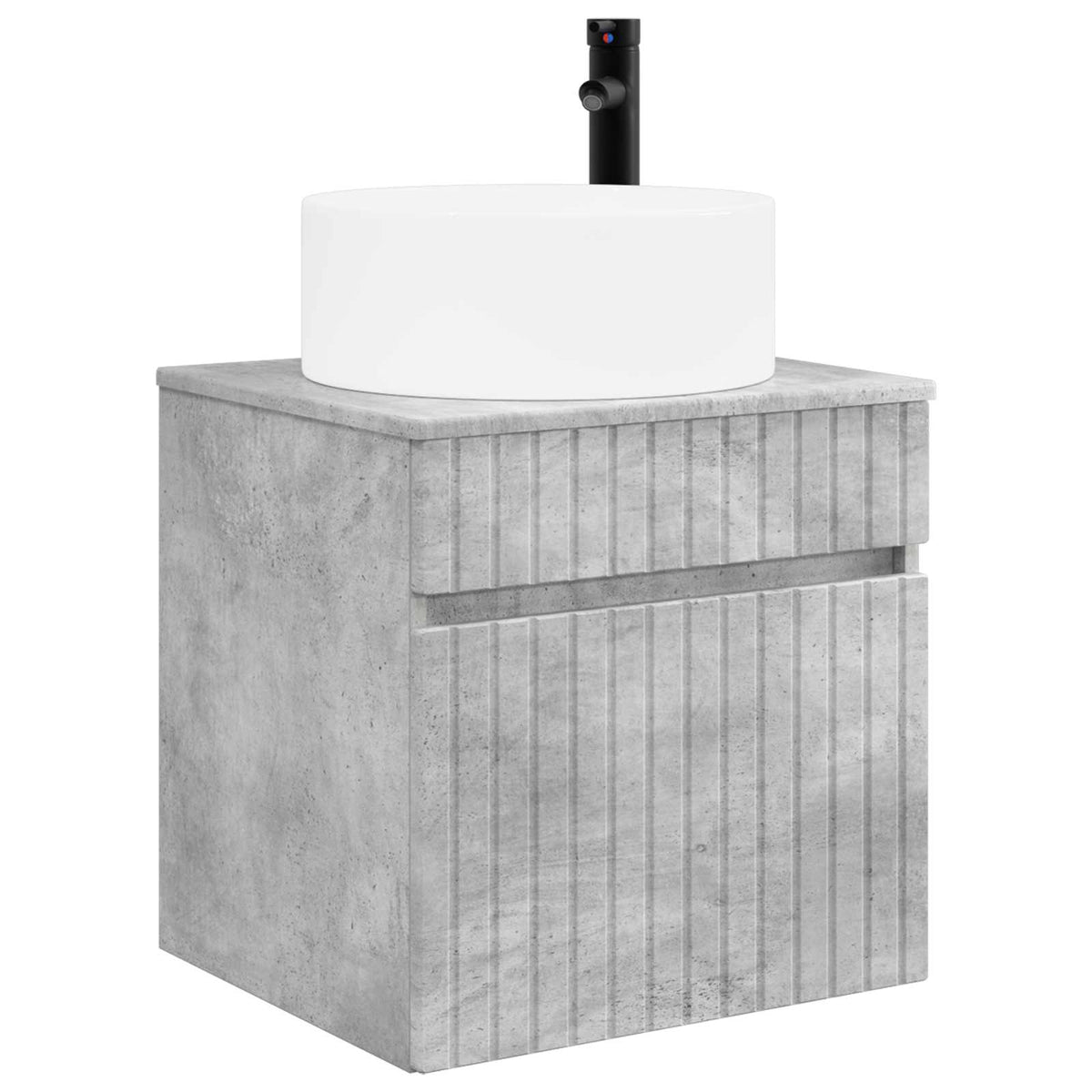 vidaXL Bathroom Cabinet Set 4 pcs Concrete Grey Engineered Wood 5