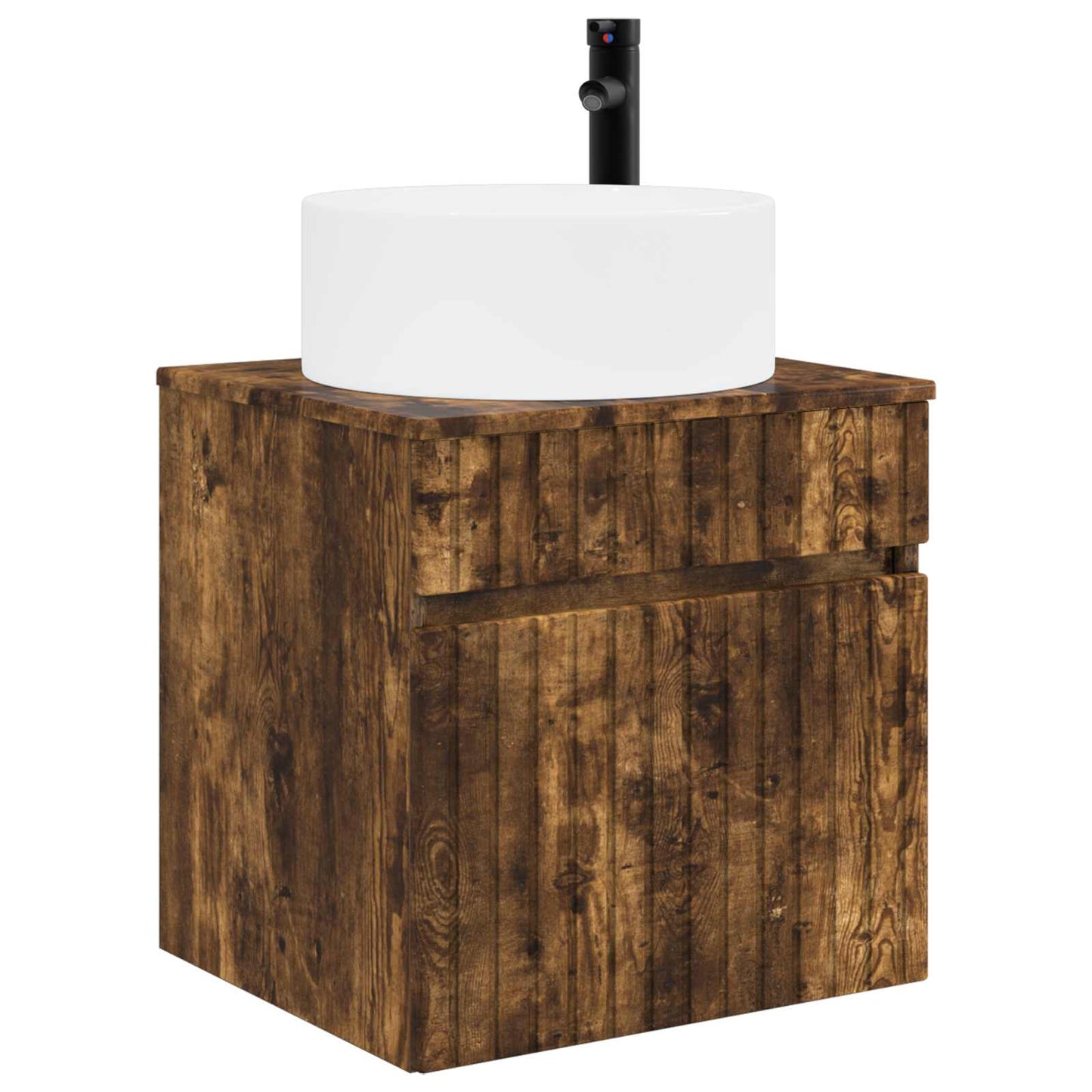 vidaXL Bathroom Cabinet Set 4 pcs Smoked Oak Engineered Wood 5