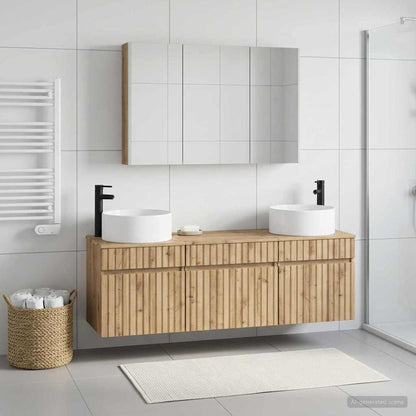 vidaXL Bathroom Cabinet Set 4 pcs Artisan Oak Engineered Wood 1