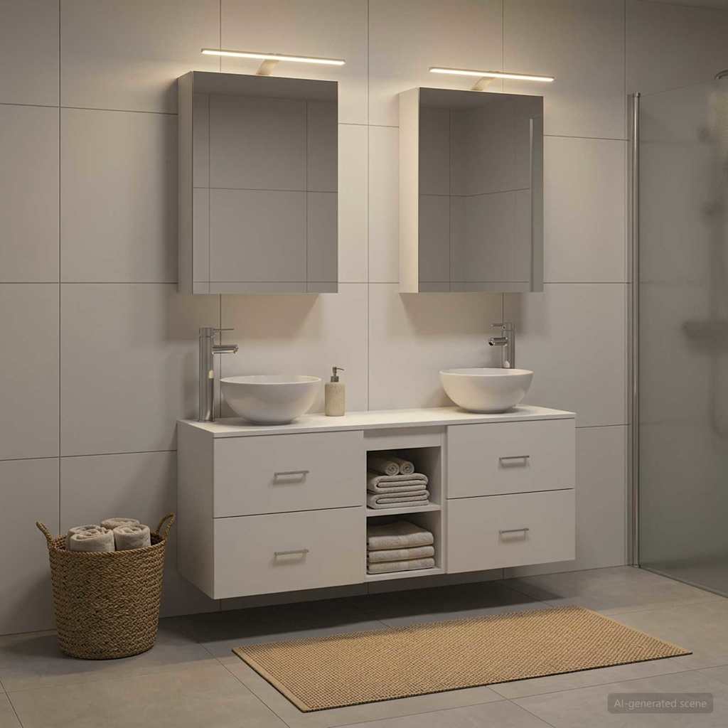 Bathroom Cabinet Set 5 pcs 50 x 14.5 x 70 cm White