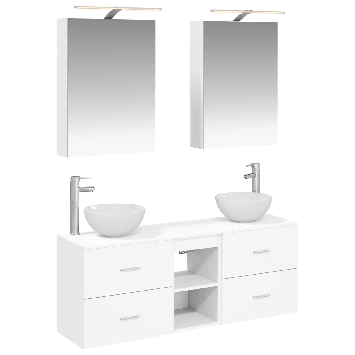 Bathroom Cabinet Set 5 pcs 50 x 14.5 x 70 cm White