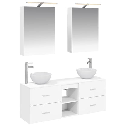 Bathroom Cabinet Set 5 pcs 50 x 14.5 x 70 cm White