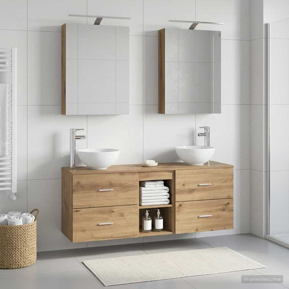 vidaXL Bathroom Cabinet Set 5 pcs 50 x 14.5 x 70 cm