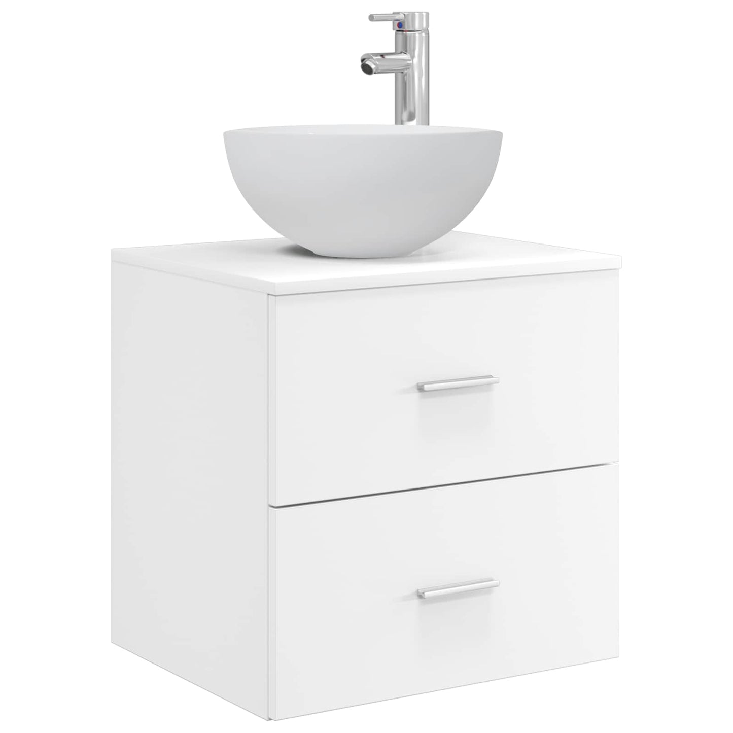 vidaXL Bathroom Cabinet Set 5 pcs White Engineered Wood 5