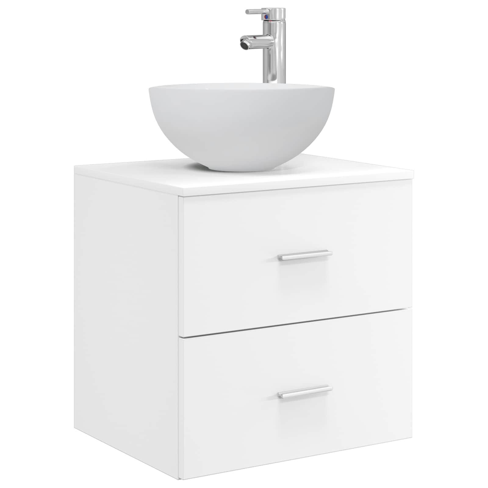 vidaXL Bathroom Cabinet Set 5 pcs White Engineered Wood 5