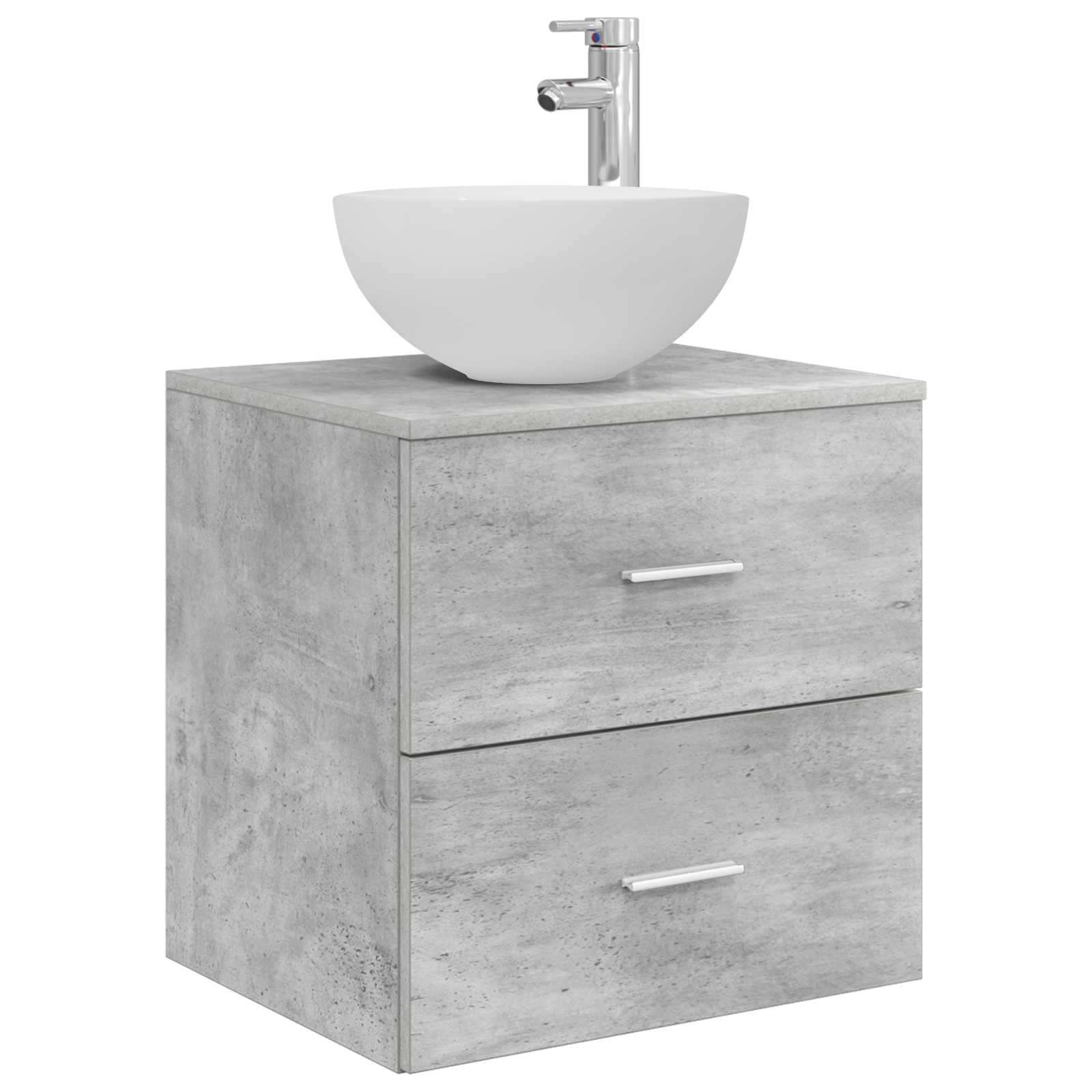 vidaXL Bathroom Cabinet Set 5 pcs Concrete Grey Engineered Wood 5