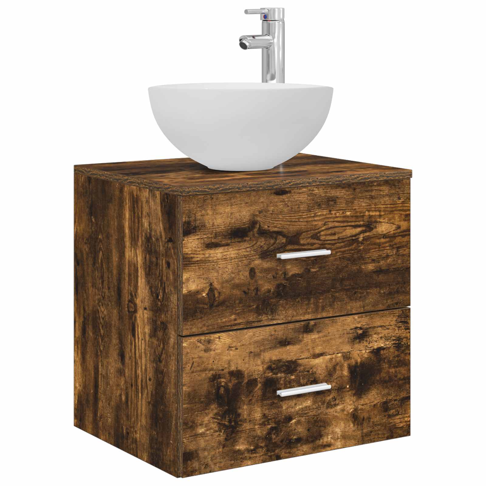 vidaXL Bathroom Cabinet Set 5 pcs Smoked Oak Engineered Wood 5