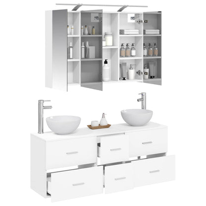 Bathroom Furniture Set 4 pcs 100 x 14.5 x 70 cm White
