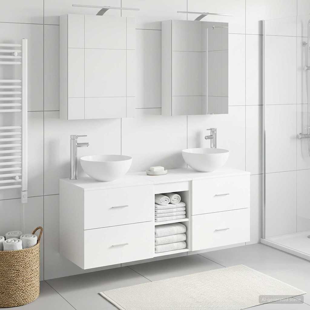 Bathroom Furniture Set 5 pcs 50 x 14.5 x 70 cm White