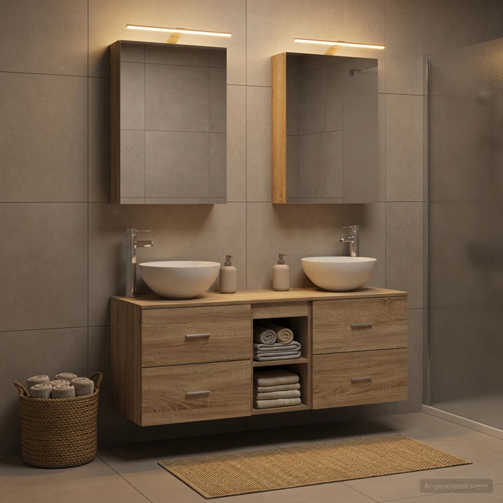 vidaXL Bathroom Furniture Set 5 pcs Sonoma Oak