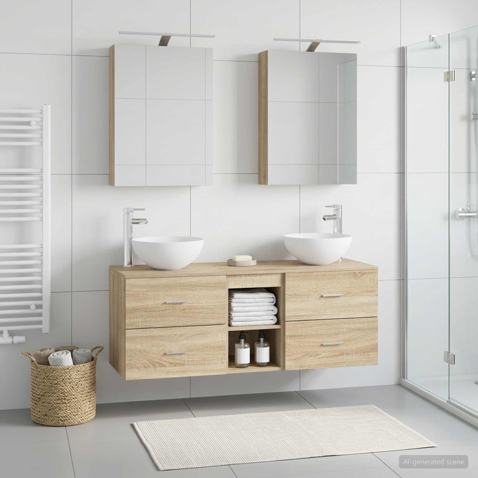 vidaXL Bathroom Furniture Set 5 pcs Sonoma Oak 4