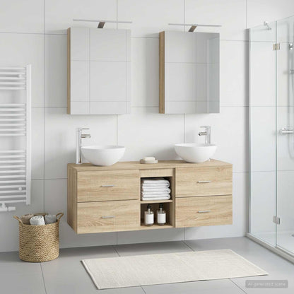 vidaXL Bathroom Furniture Set 5 pcs Sonoma Oak 4