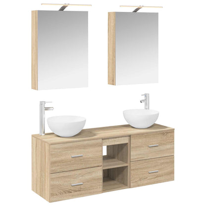 vidaXL Bathroom Furniture Set 5 pcs Sonoma Oak 2