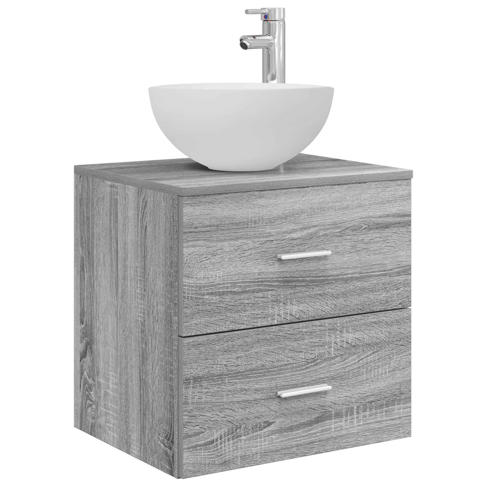 vidaXL Bathroom Furniture Set 5 pcs Grey Sonoma 5