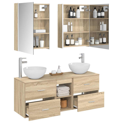 vidaXL Bathroom Furniture Set 5 pcs Sonoma Oak 3