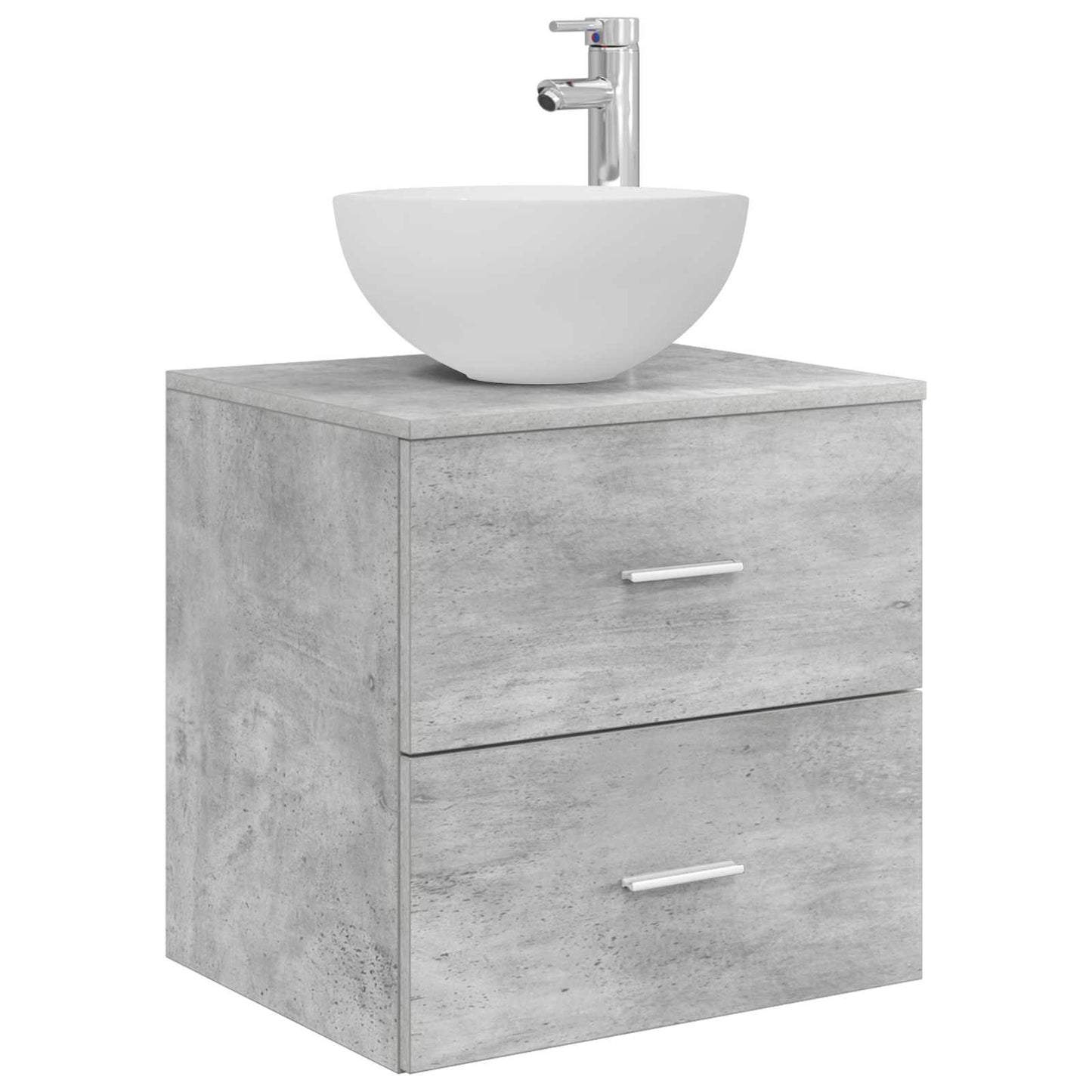 vidaXL Bathroom Furniture Set 5 pcs Concrete Grey 5