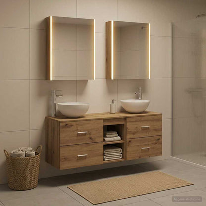 vidaXL Bathroom Furniture Set 5 pcs Artisan Oak 4