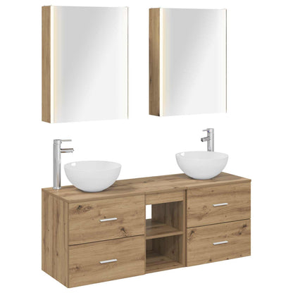 vidaXL Bathroom Furniture Set 5 pcs Artisan Oak 2