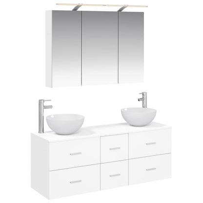 Bathroom Furniture Set 4 pcs 100 x 14.5 x 70 cm White