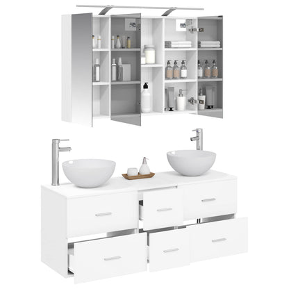 Bathroom Furniture Set 4 pcs 100 x 14.5 x 70 cm White