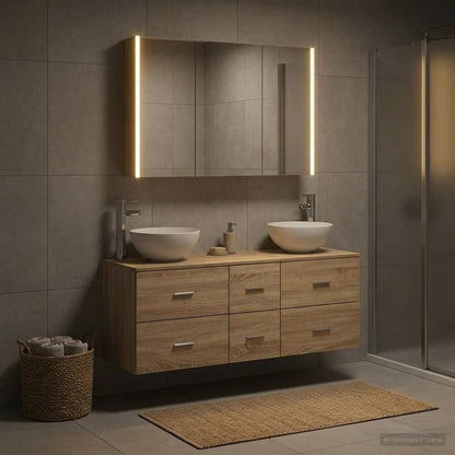 vidaXL Bathroom Furniture Set 4 pcs Sonoma Oak 4