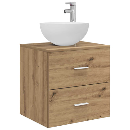 vidaXL Bathroom Furniture Set 4 pcs Artisan Oak 5