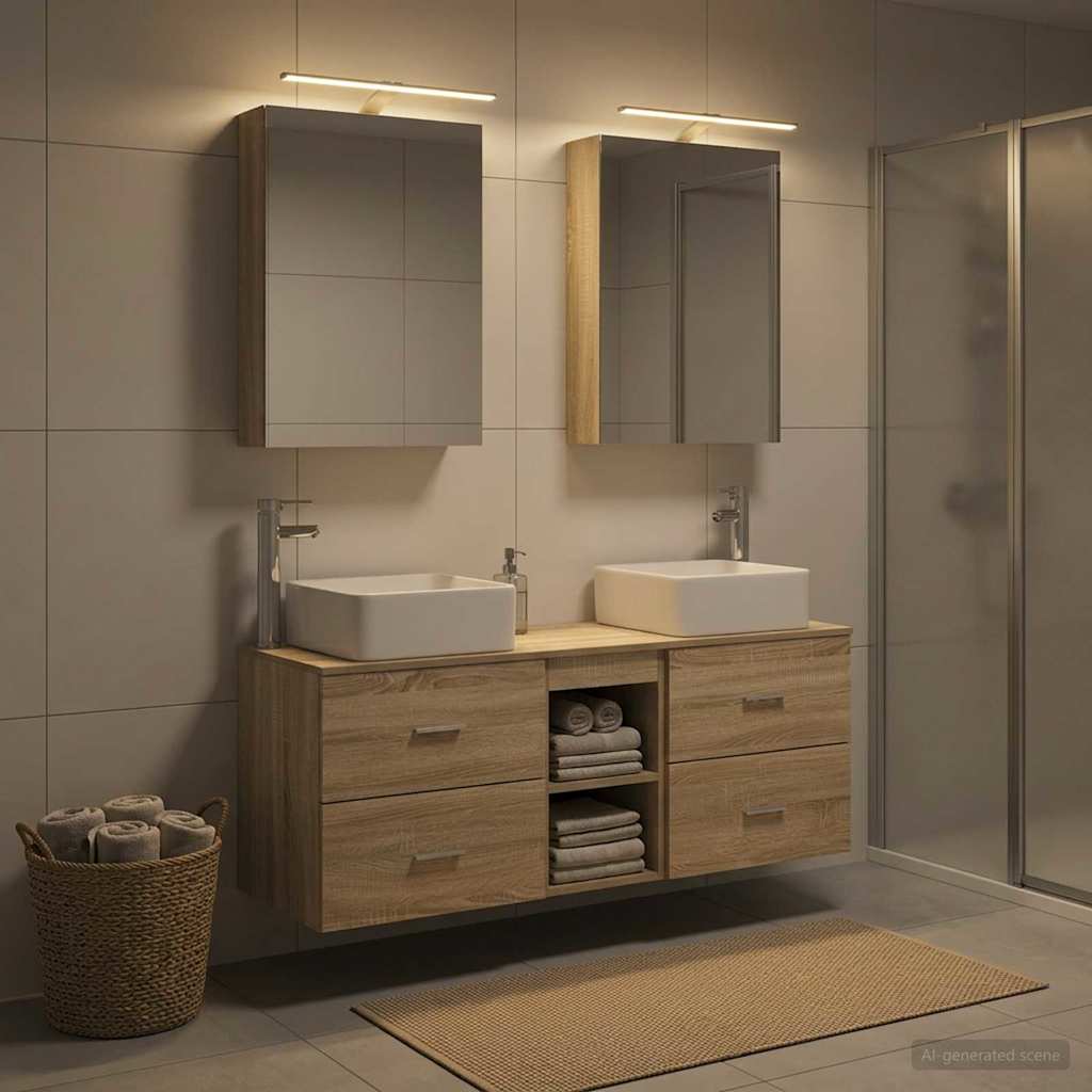 vidaXL Bathroom Furniture Set 5 pcs Sonoma Oak 4